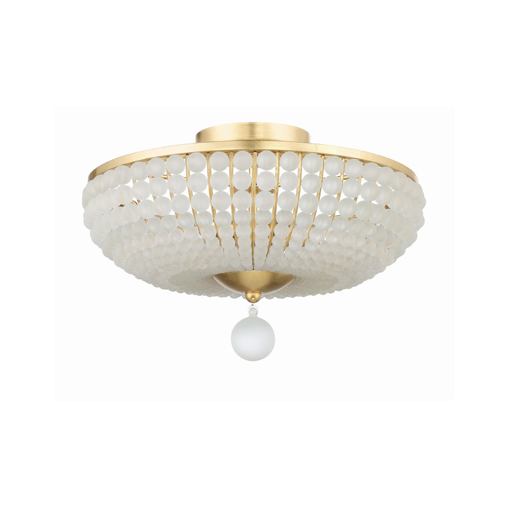 Crystorama Bella 18'' Semi Flush Mount in Antique Gold - Additional View