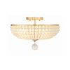 Crystorama Bella 18'' Semi Flush Mount in Antique Gold - Additional View