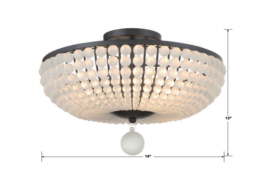 BLA-10665-MK Bella 4 Light Semi Flush | Dimensions Image