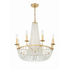 Crystorama Bella 26'' Chandelier in Antique Gold - Front View