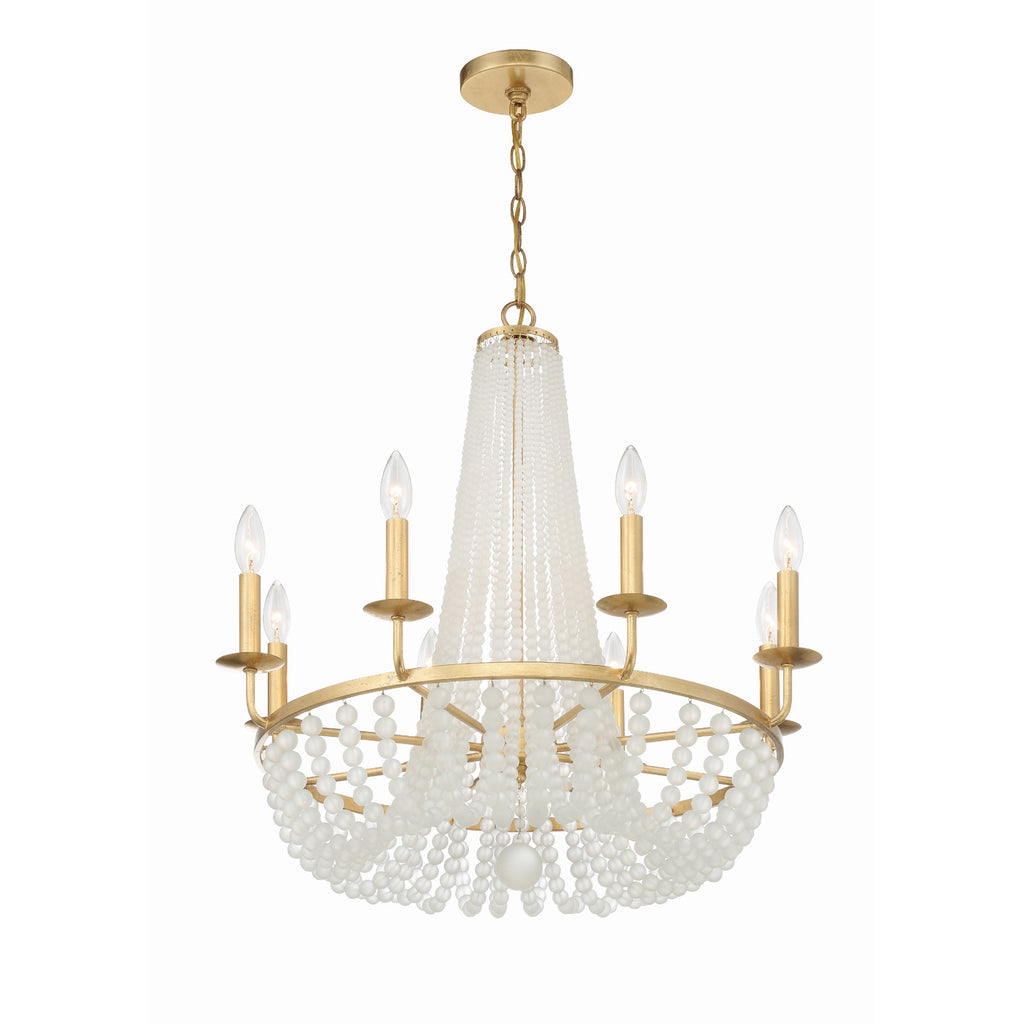 Crystorama Bella 26'' Chandelier in Antique Gold - Front View