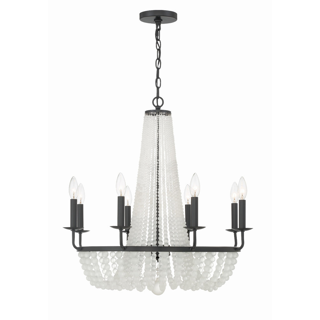 Crystorama Bella 26'' Chandelier in Matte Black - Additional View