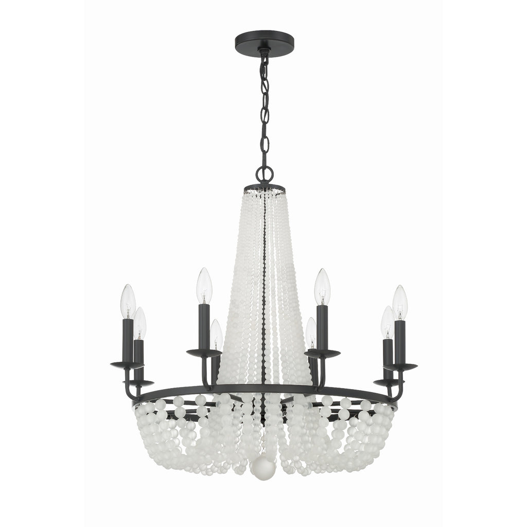 Crystorama Bella 26'' Chandelier in Matte Black - Additional View
