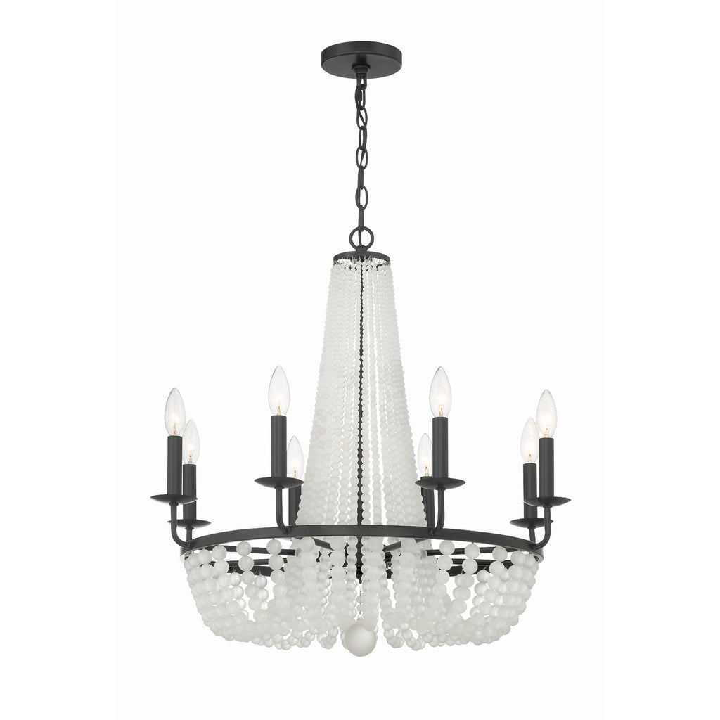 Crystorama Bella 26'' Chandelier in Matte Black - Additional View