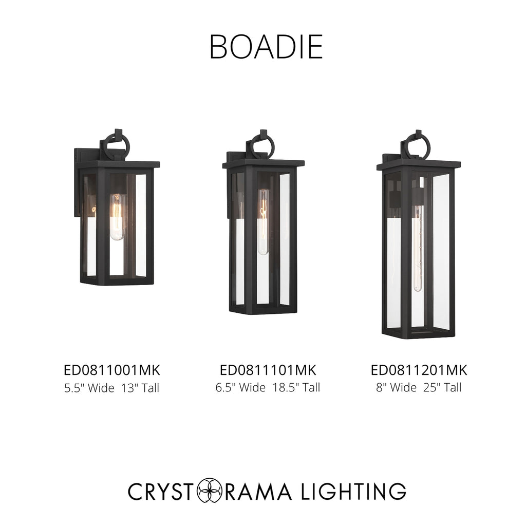 Crystorama Boadie 8'' LED Outdoor Sconce - Collection Image