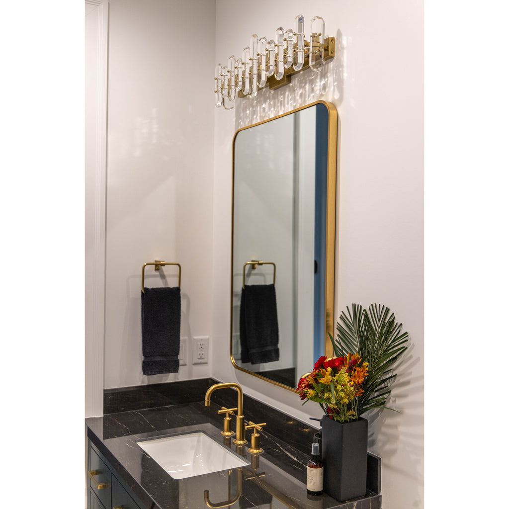 Crystorama Bolton 25.25'' Bathroom Vanity in Aged Brass - Lifestyle View