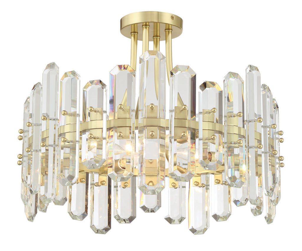 BOL-8884-AG Bolton 4 Light Semi Flush | Main Image