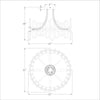 Crystorama Bolton 20.75'' Semi Flush Mount - Product Dimensions