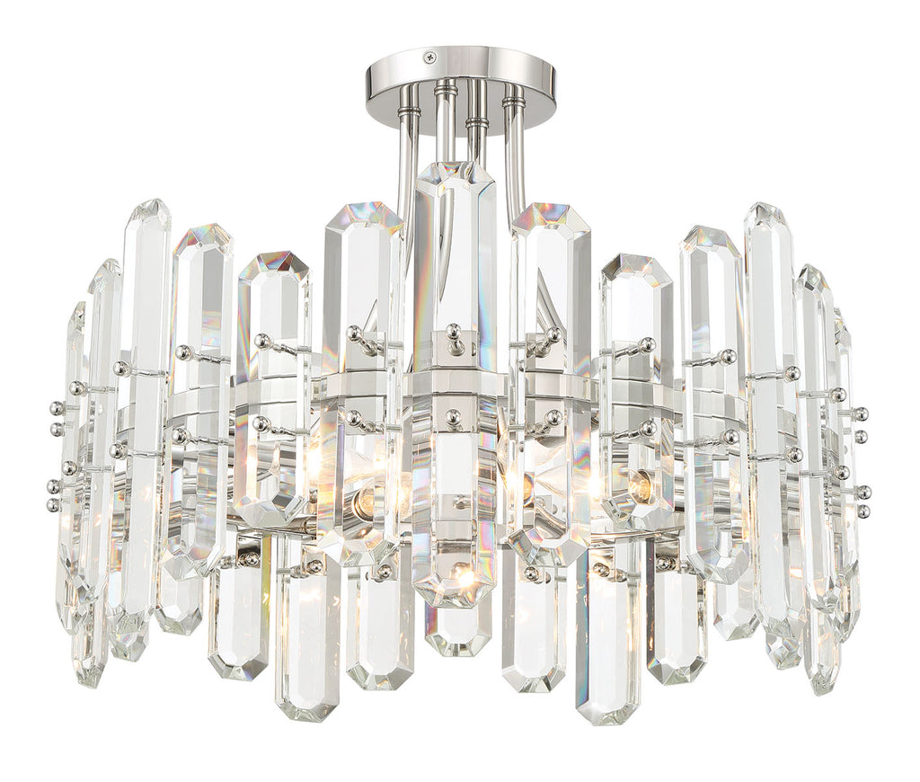 BOL-8884-PN Bolton 4 Light Semi Flush | Main Image