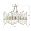 BOL-8884-PN Bolton 4 Light Semi Flush | Dimensions Image