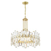 Crystorama Bolton 24.75'' Chandelier in Aged Brass - Front View
