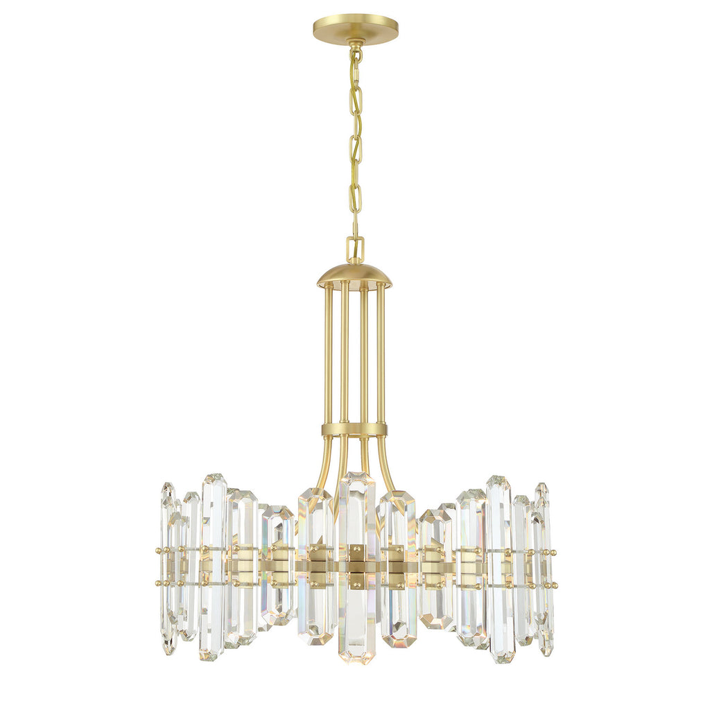 Crystorama Bolton 24.75'' Chandelier in Aged Brass - Additional View