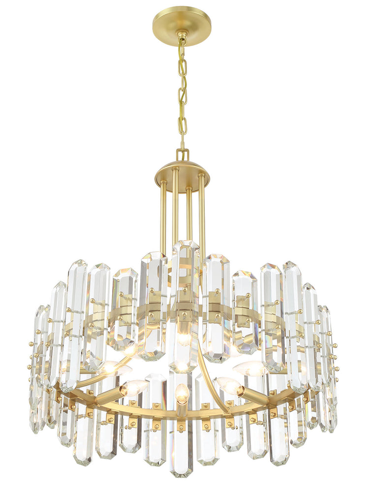 BOL-8888-AG Bolton 8 Light Chandelier | Alternate Image