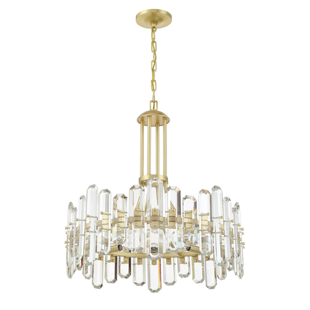 Crystorama Bolton 24.75'' Chandelier in Aged Brass - Additional View