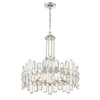 Crystorama Bolton 24.75'' Chandelier in Polished Nickel - Front View