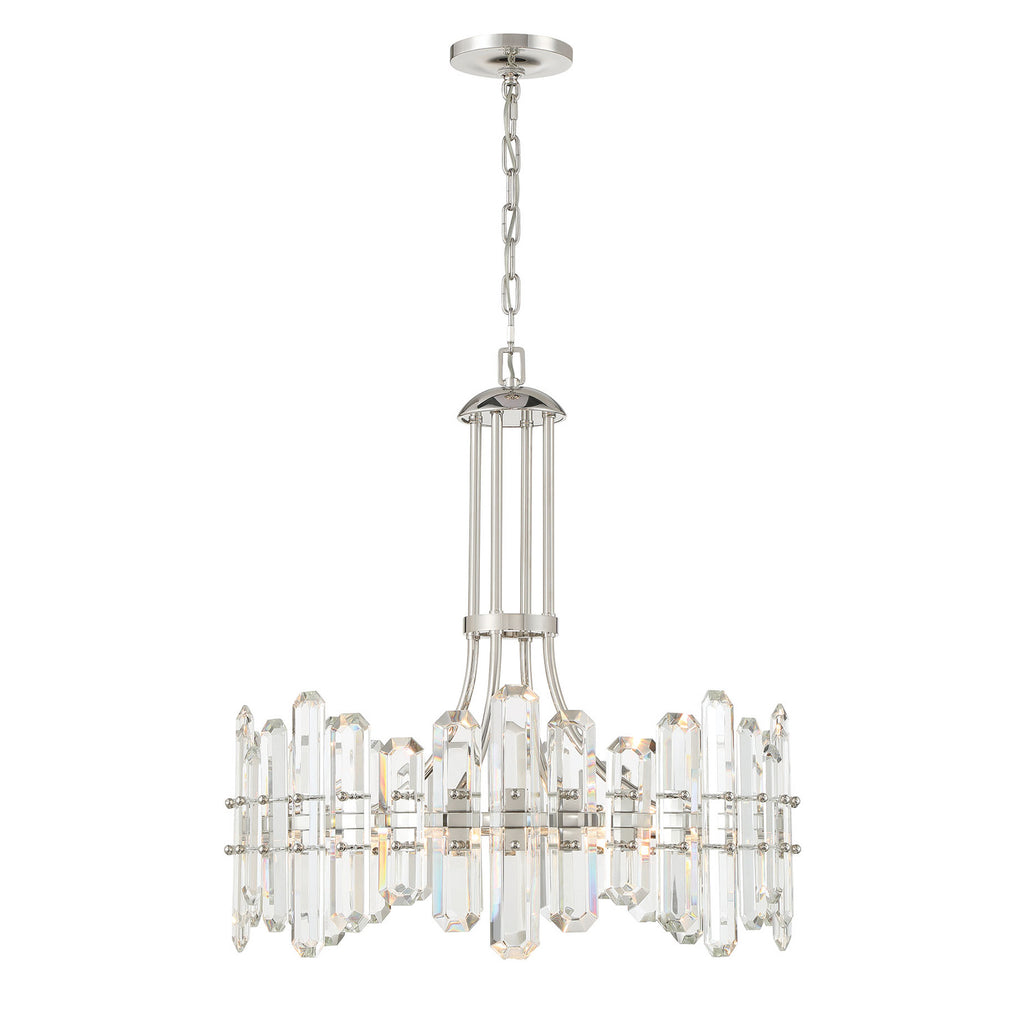 Crystorama Bolton 24.75'' Chandelier in Polished Nickel - Additional View