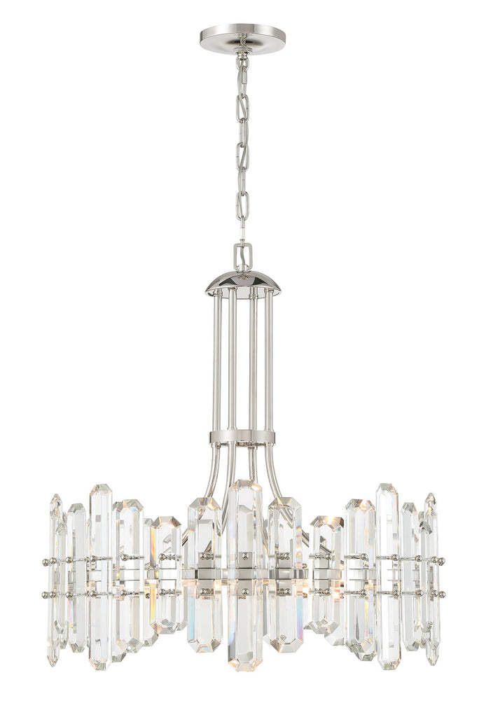 BOL-8888-PN Bolton 8 Light Chandelier | Alternate Image