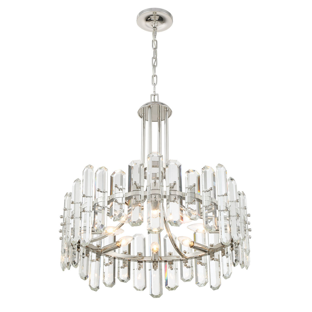 Crystorama Bolton 24.75'' Chandelier in Polished Nickel - Additional View