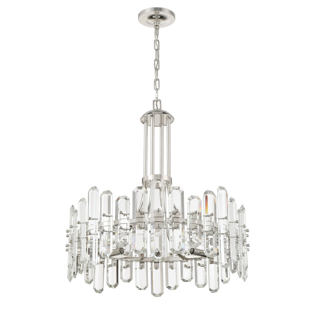 Crystorama Bolton 24.75'' Chandelier in Polished Nickel - Additional View