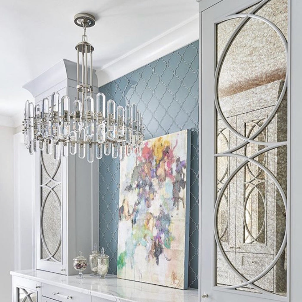 BOL-8888-PN Bolton 8 Light Chandelier | Lifestyle Image