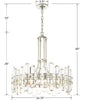 BOL-8888-PN Bolton 8 Light Chandelier | Dimensions Image