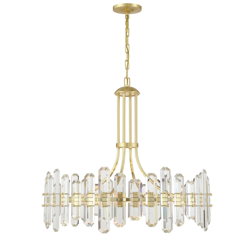 Crystorama Bolton 31'' Chandelier in Aged Brass - Additional View