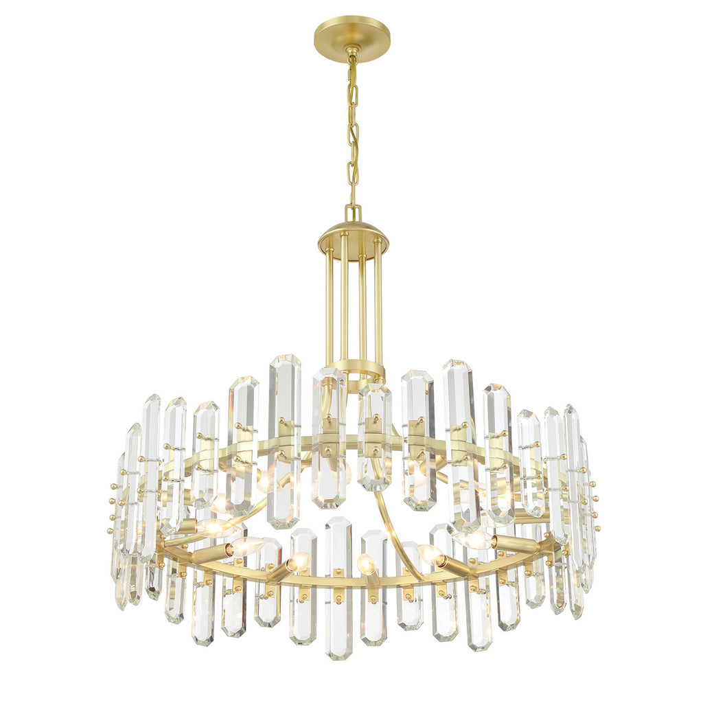 Crystorama Bolton 31'' Chandelier in Aged Brass - Additional View