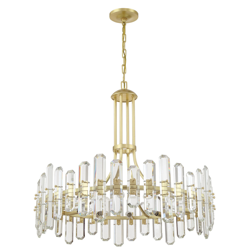 Crystorama Bolton 31'' Chandelier in Aged Brass - Additional View