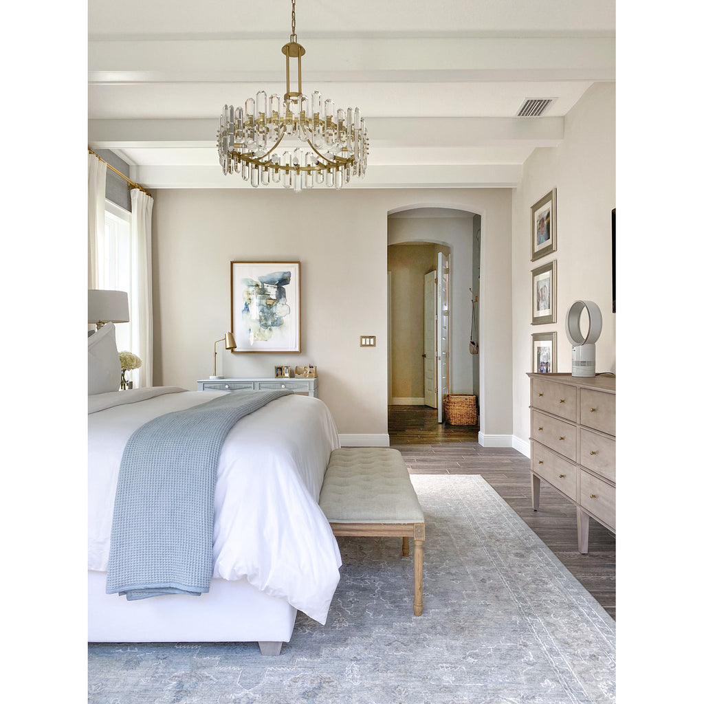 Crystorama Bolton 31'' Chandelier in Aged Brass - Lifestyle View