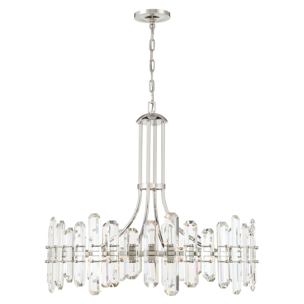 Crystorama Bolton 31'' Chandelier in Polished Nickel - Additional View