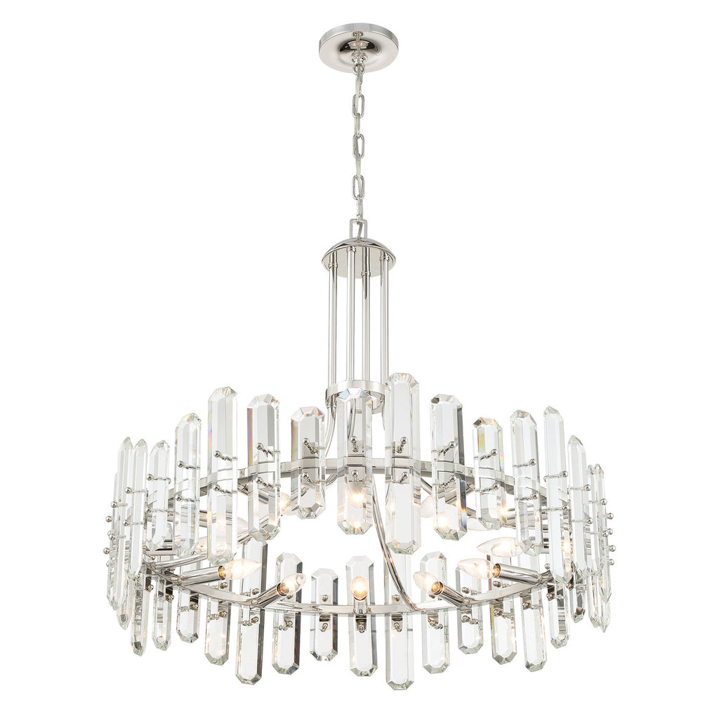 Crystorama Bolton 31'' Chandelier in Polished Nickel - Additional View