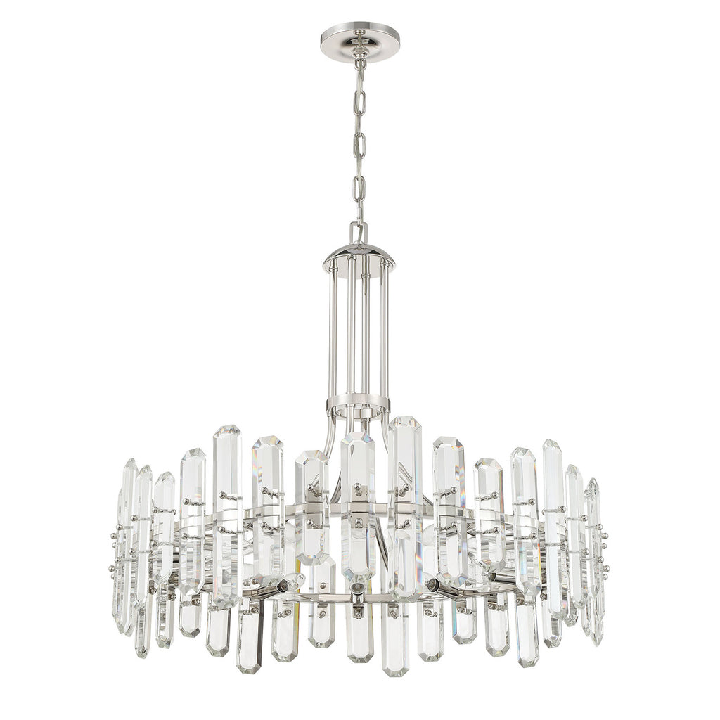 Crystorama Bolton 31'' Chandelier in Polished Nickel - Additional View