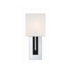 Crystorama-OPEN-BOX Brent 1 Light Sconce in Polished Nickel + Black Forged - Additional View