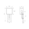 Crystorama Brent 6.5'' Sconce - Product Dimensions
