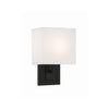 Crystorama Brent 7'' Sconce in Black Forged - Front View