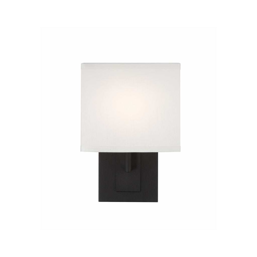 Crystorama Brent 7'' Sconce in Black Forged - Additional View