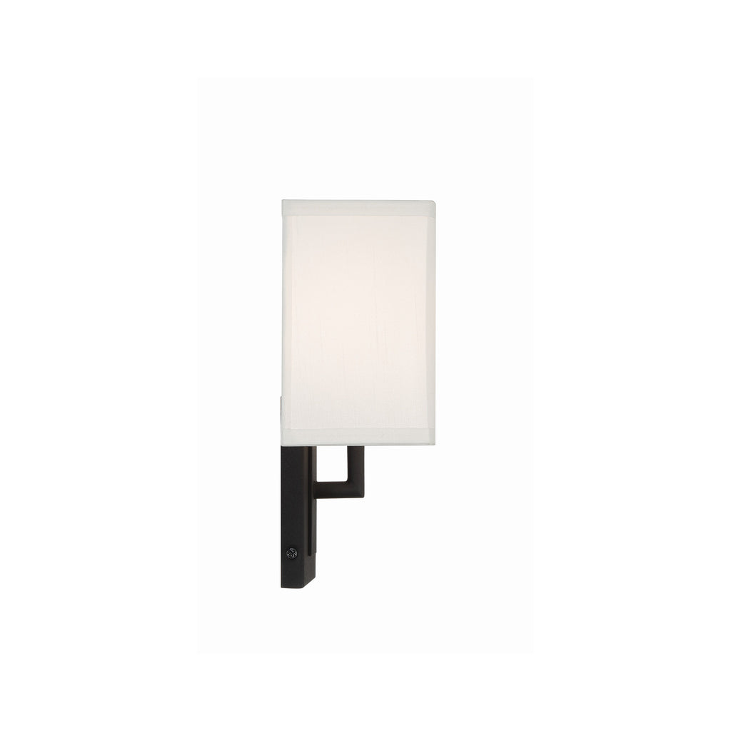 Crystorama Brent 7'' Sconce in Black Forged - Additional View