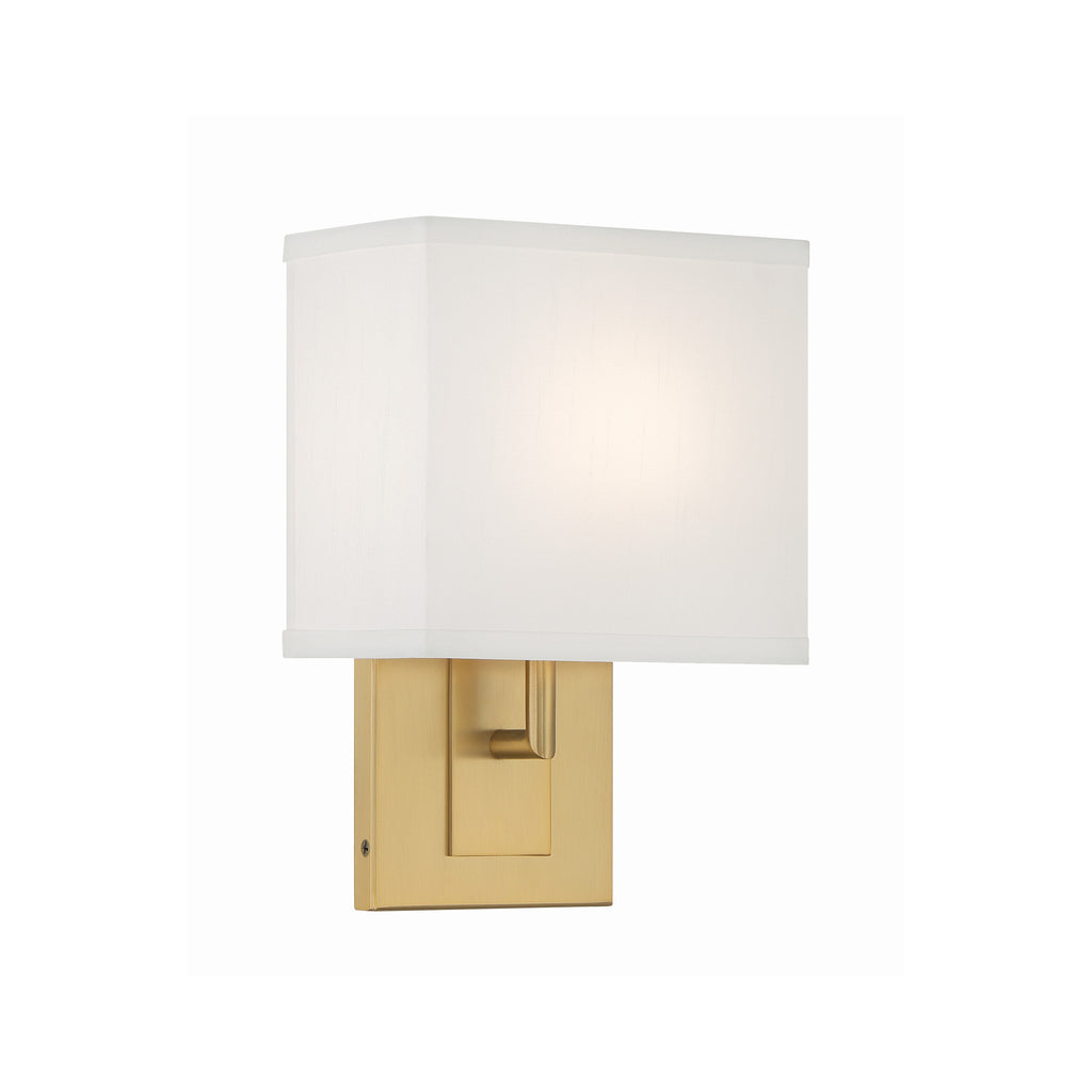 Crystorama Brent 7'' Sconce in Vibrant Gold - Front View