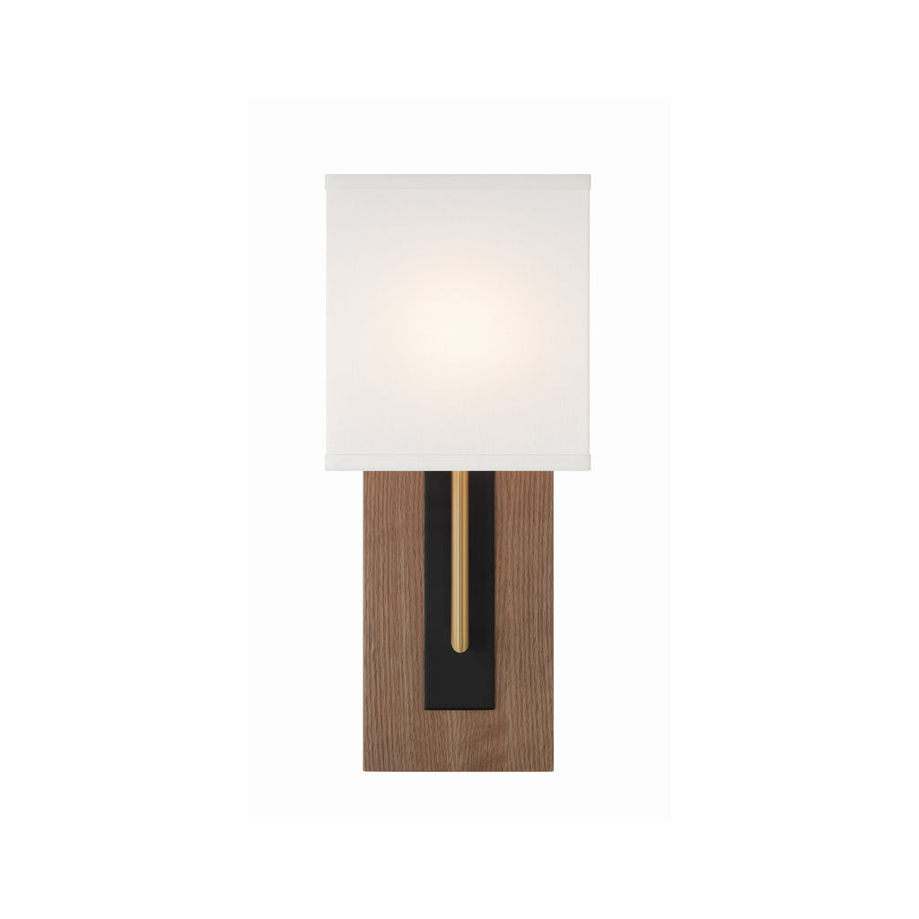 Crystorama Brent 6.5'' Sconce in Matte Black + Vibrant Gold - Additional View