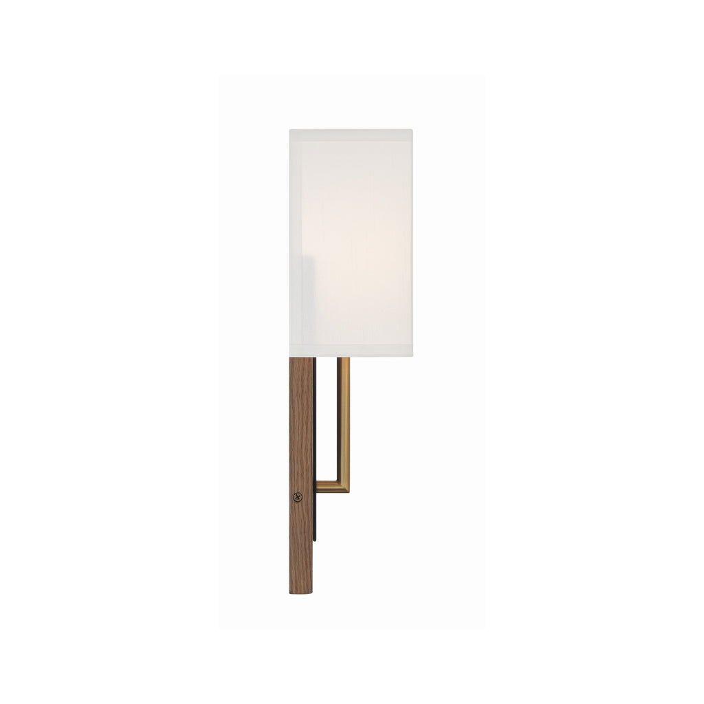 Crystorama Brent 6.5'' Sconce in Matte Black + Vibrant Gold - Additional View