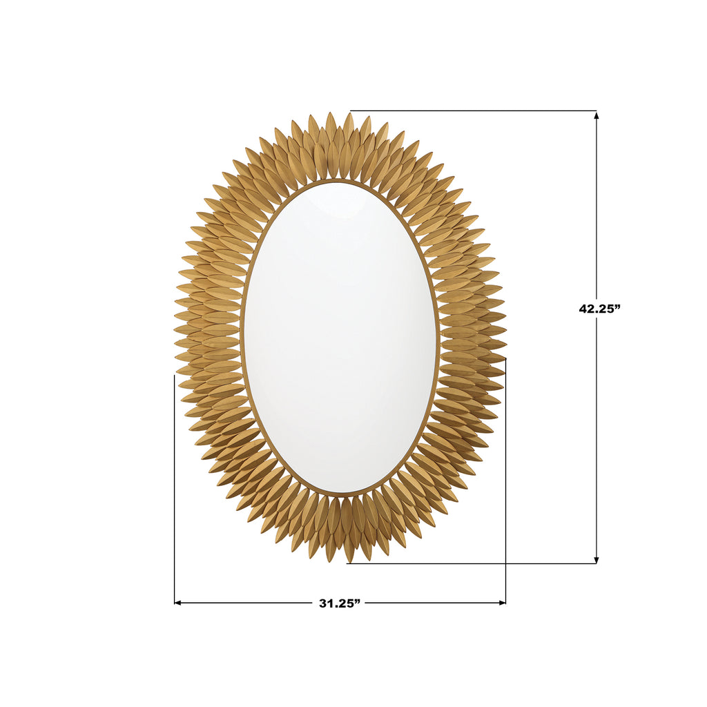 BRH-M500-GA Broche 31.25'' Integrated LED Mirror | Dimensions Image