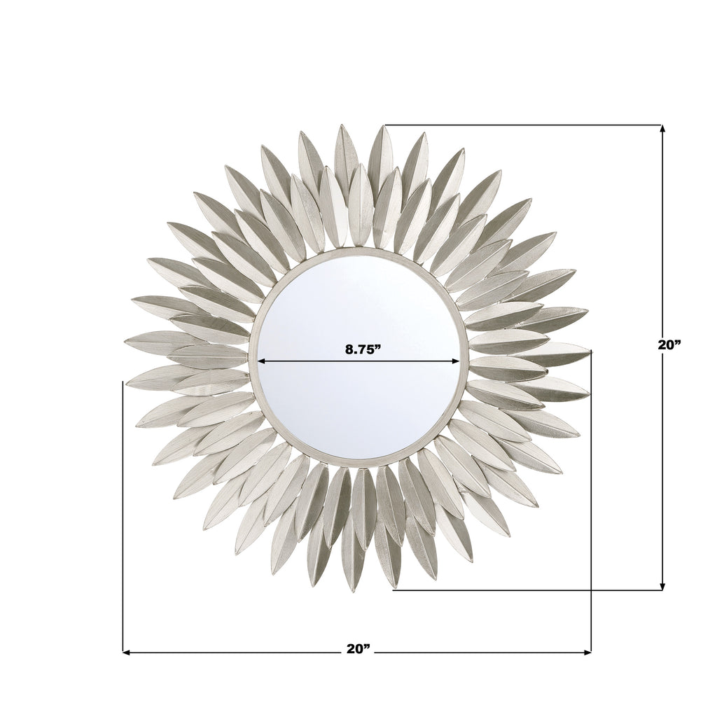 Crystorama Broche 20'' Mirror - Product Dimensions
