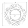 Crystorama Broche 24'' Mirror - Product Dimensions