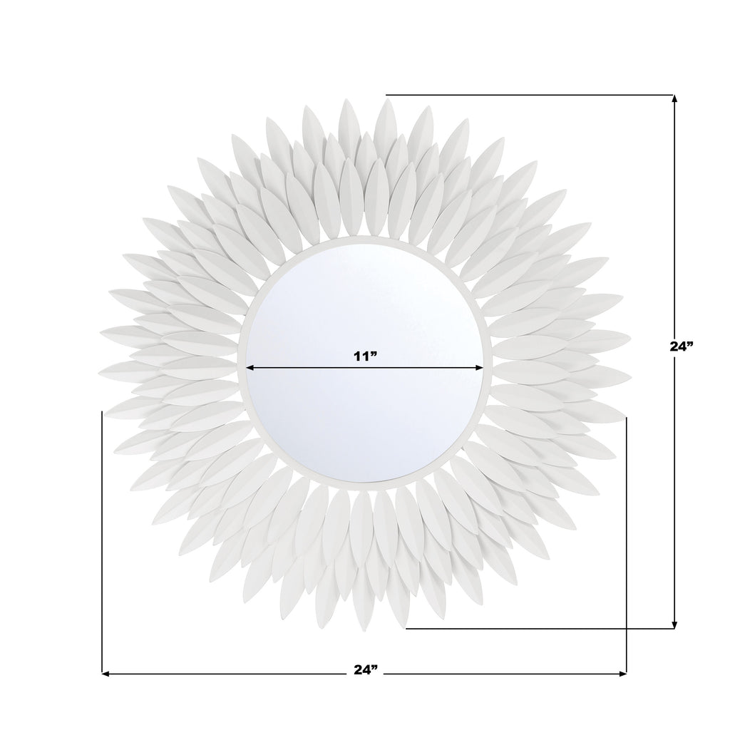 Crystorama Broche 24'' Mirror - Product Dimensions