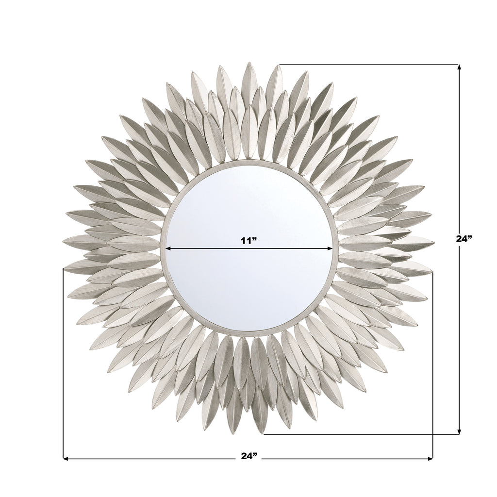 Crystorama Broche 24'' Mirror - Product Dimensions