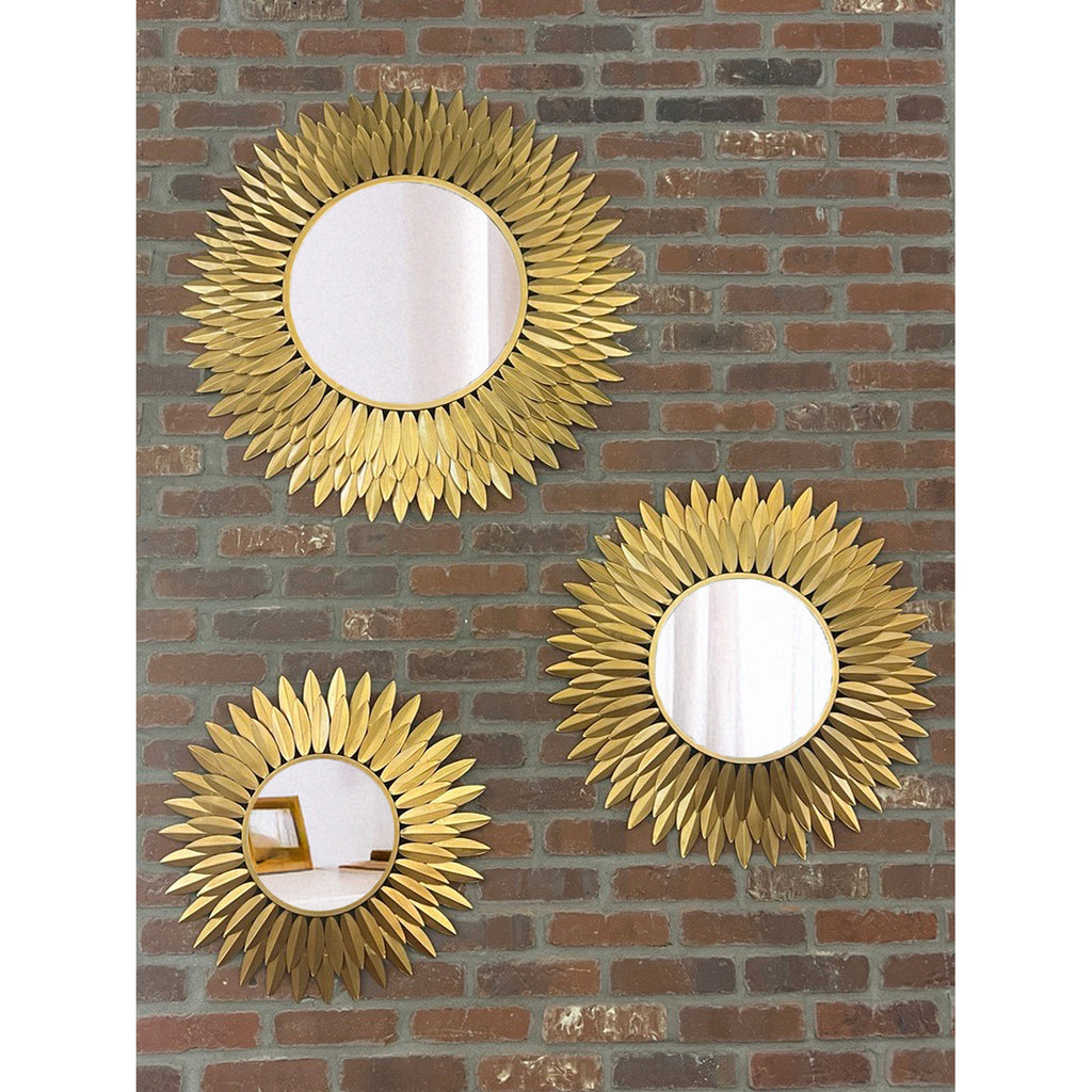 Crystorama Broche 30'' Mirror in Antique Gold - Lifestyle View