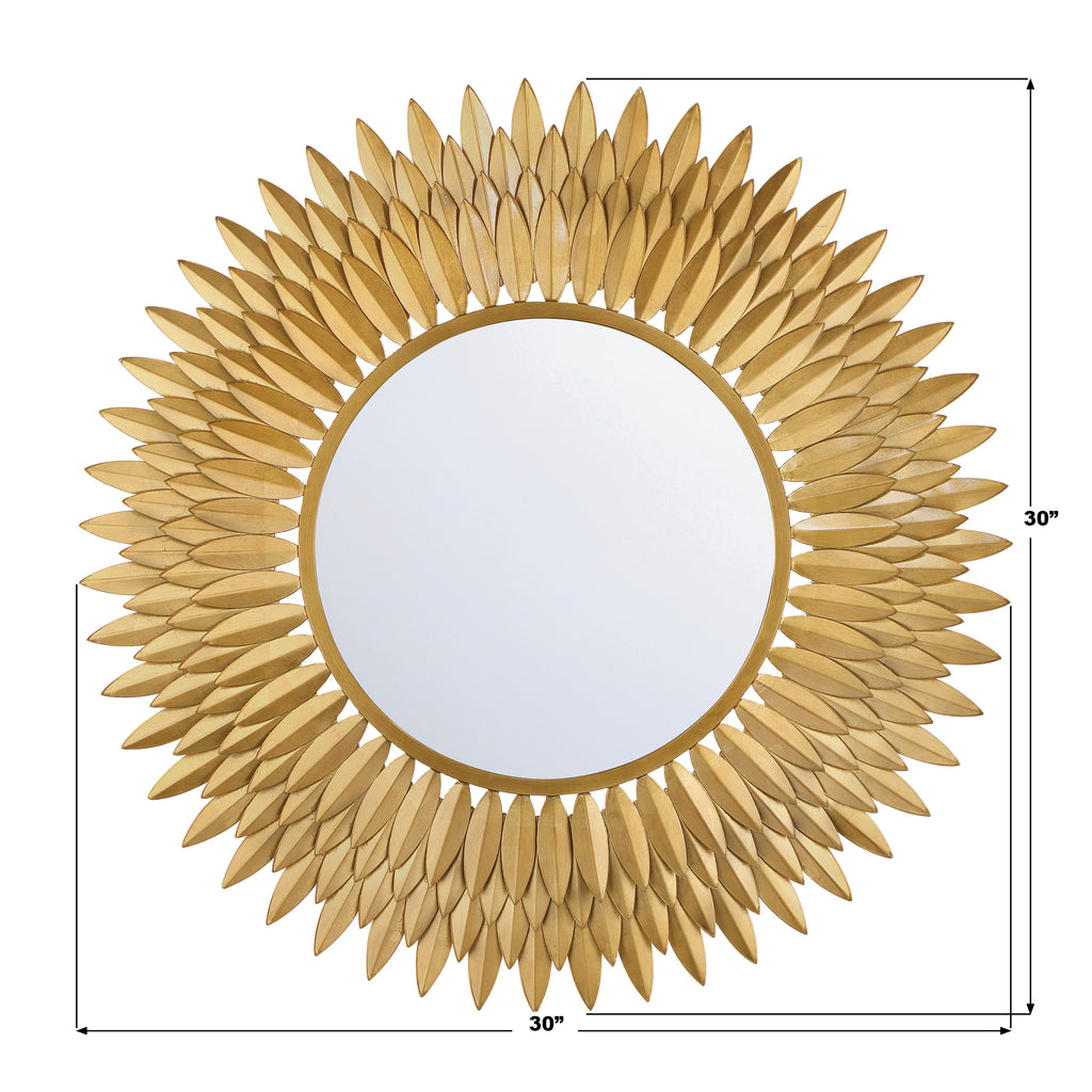 Crystorama Broche 30'' Mirror - Product Dimensions