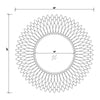 Crystorama Broche 30'' Mirror - Product Dimensions
