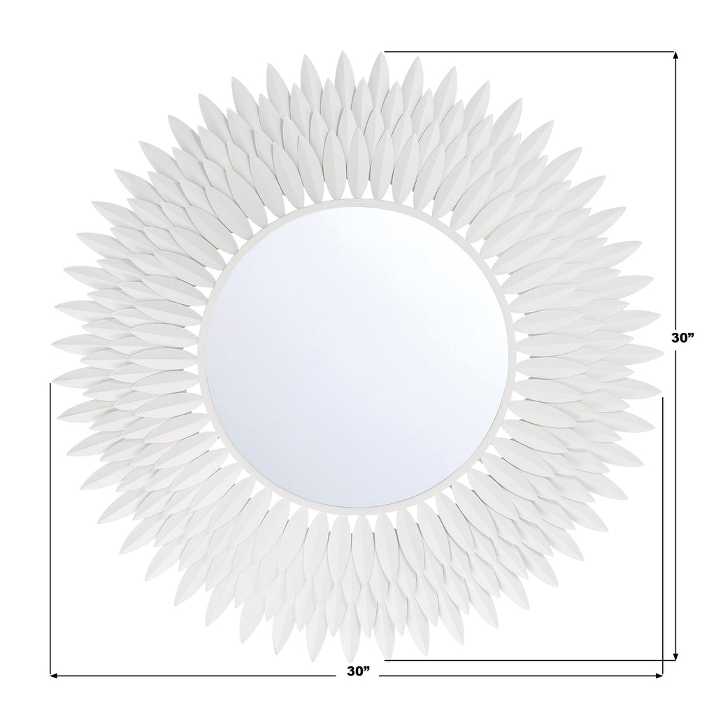 Crystorama Broche 30'' Mirror - Product Dimensions