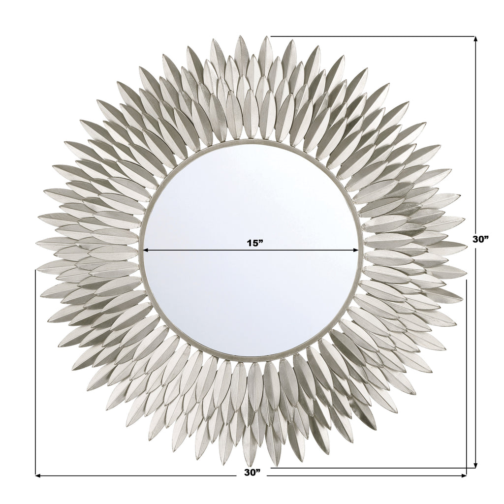 Crystorama Broche 30'' Mirror - Product Dimensions